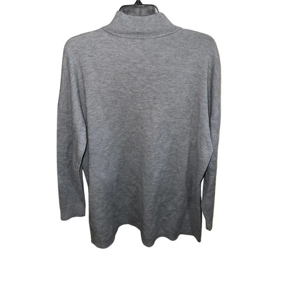 Alice + Olivia Gray Alcott Cutout Sweater Turtleneck VNeck Long Sleeves Size S - Picture 6 of 8